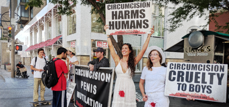 photo - Circumcision protest Denver