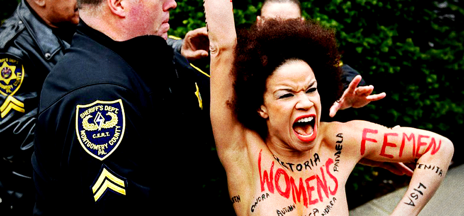 cosby topless protestor