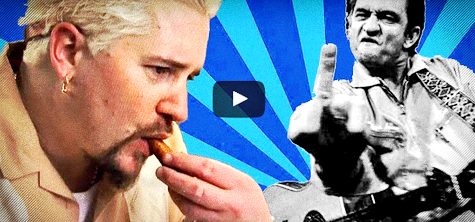 guy fieri eating to johnny cash