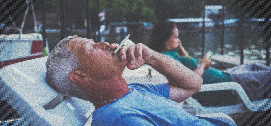 photo - dude loves his cig