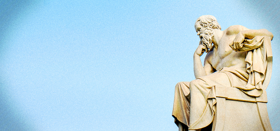 photo - Socrates thinking statue