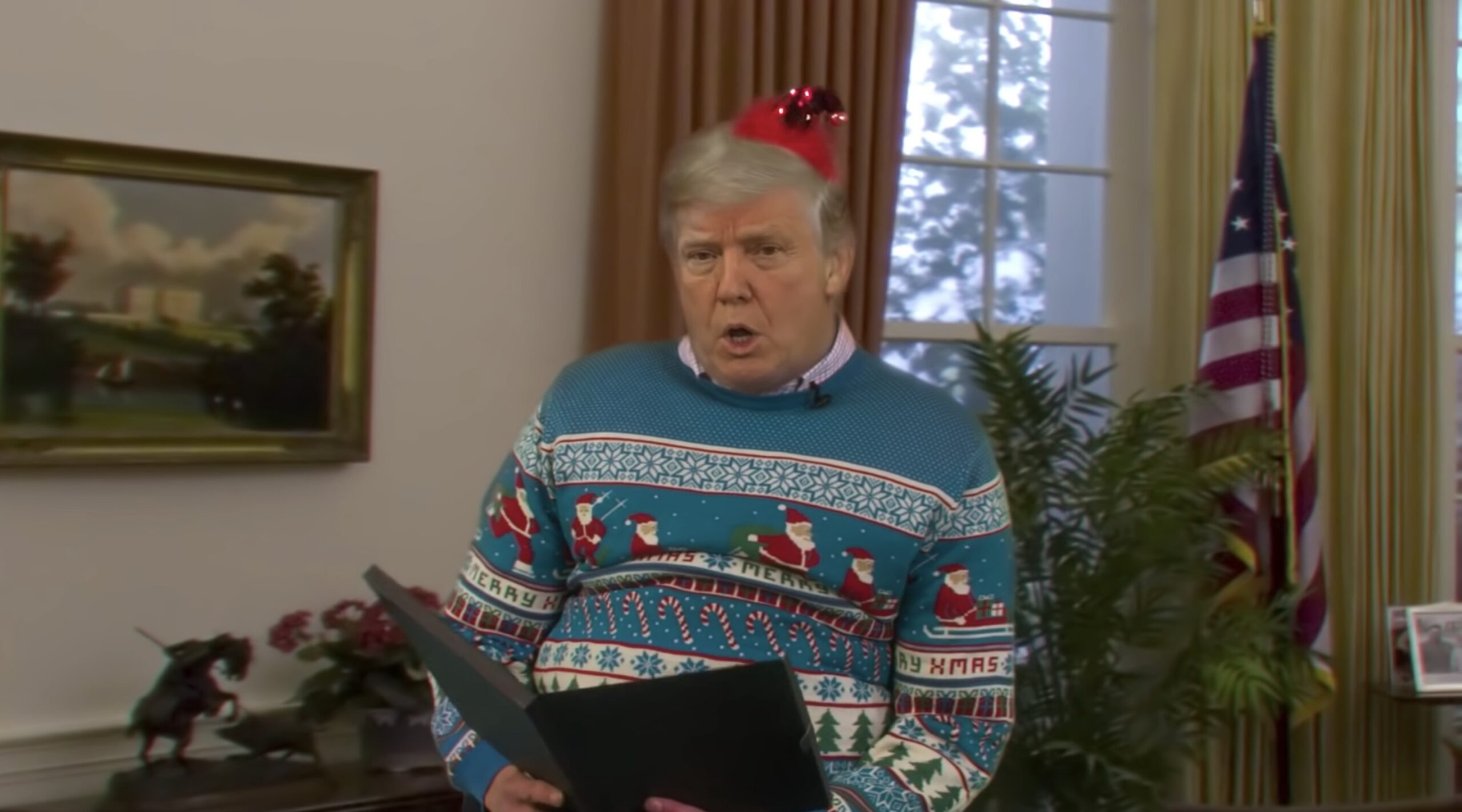 donald trump, deep fake, south park, christmas, rooster magazine