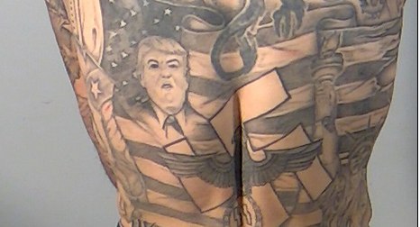 donald trump, rooster magazine, tattoos